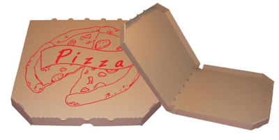 Obrázek Pizza krabice, 50 cm, hnědo hnědá s potiskem