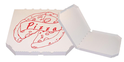 Obrázek Pizza krabice, 45 cm, bílo bílá s potiskem